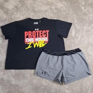 2fer Bundle Under Armour Youth XL T-Shirt & Shorts